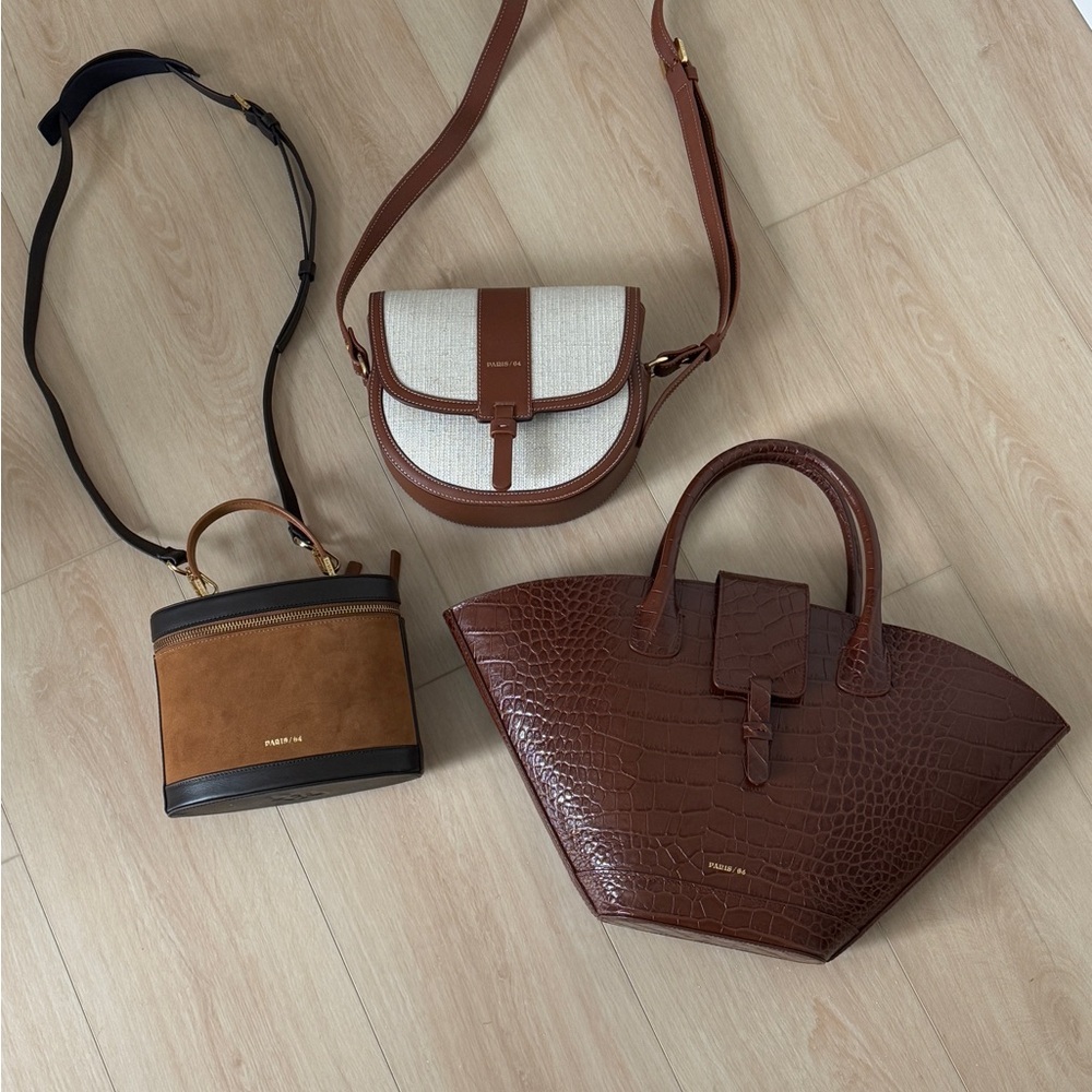 100% Suede and Leather Paris64 Bag Bundle